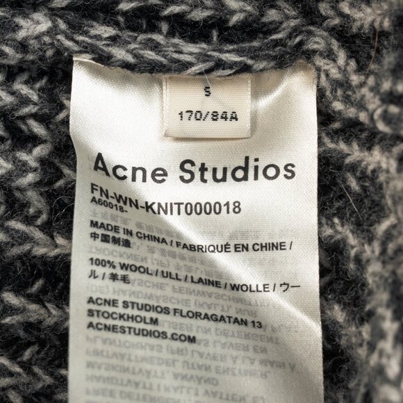 Acne Studios Grey Wool Ribbed Turtleneck Sweater - Picture 10 of 11